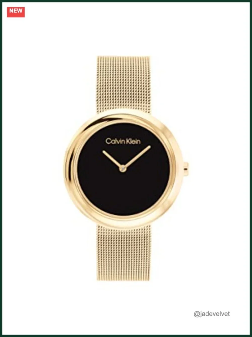 Women's Gold Plated Stainless Steel Quartz Watch with Crystal Mineral Glass